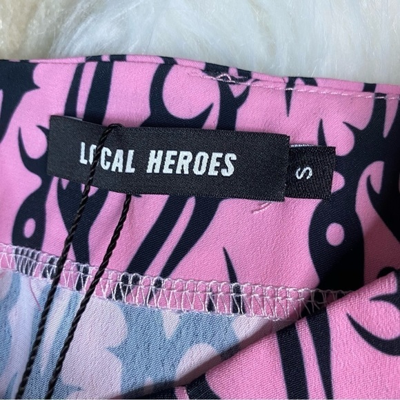 𝅺DOLLS Kill x Local Hero Tribal Love Pink Mini Skirt - Picture 6 of 8